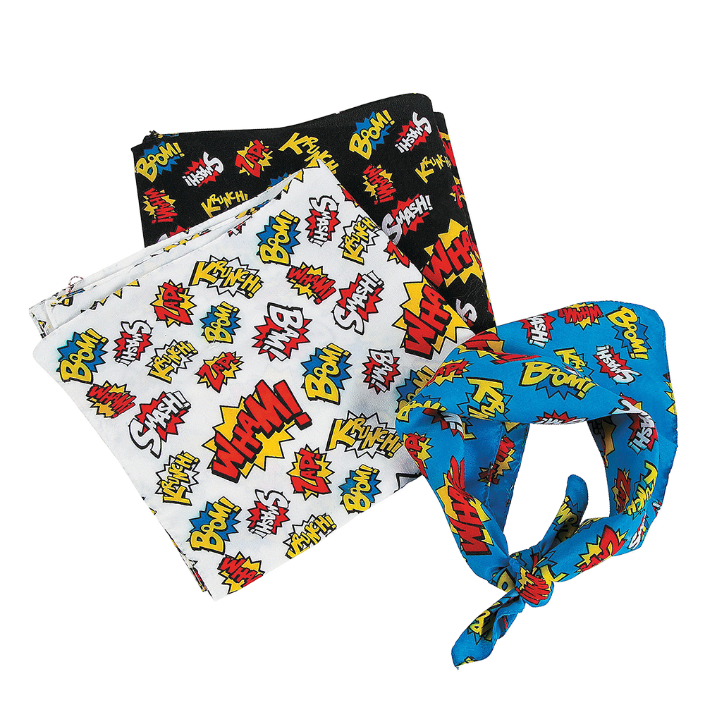 400 Square Inches of Onomatopoeia Bandana – Brooklyn Superhero