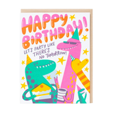 Dino Party Birthday Greeting Card