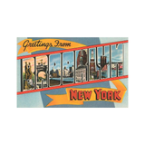Greetings from Brooklyn Postcard (Blue)