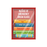 Books Break in Case of Emergency Die Cut Sticker