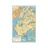 Map of Brooklyn Postcard