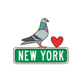 New York Pigeon Die Cut Sticker