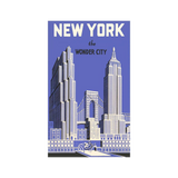 New York, The Wonder City Postcard (Blue)