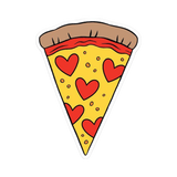Pizza Slice with Hearts Die Cut Sticker