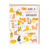Birthday Purr-fect Cats Letterpress Greeting Card by Hello!Lucky
