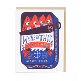 Sardines Friendship Letterpress Greeting Card