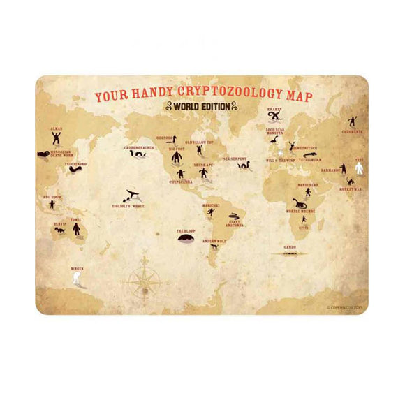 Cryptids of the World Postcard | Cryptozoology Map – Brooklyn Superhero ...