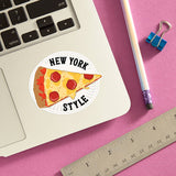 New York Style Pizza Slice Die Cut Sticker