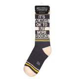 It's Always OK To Buy More Books Gym Crew Socks