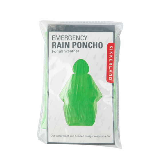 emergency rain plastic bag Kikkerland Emergency Rain Poncho