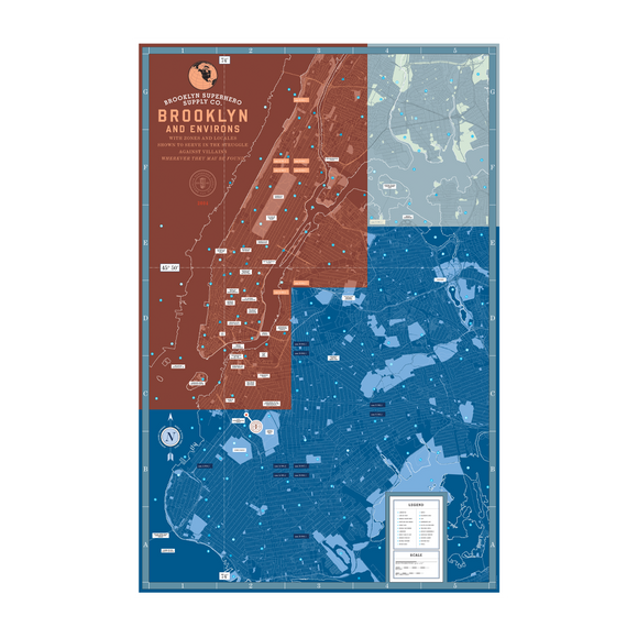 Poster: Map of Brooklyn and Environs