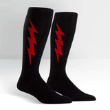 Socks: Super Hero Red & Black (Knee High Stretch)