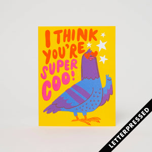 Greeting Card - Super Coo Pigeon