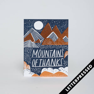 Greeting Card - Mountains Of Thanks